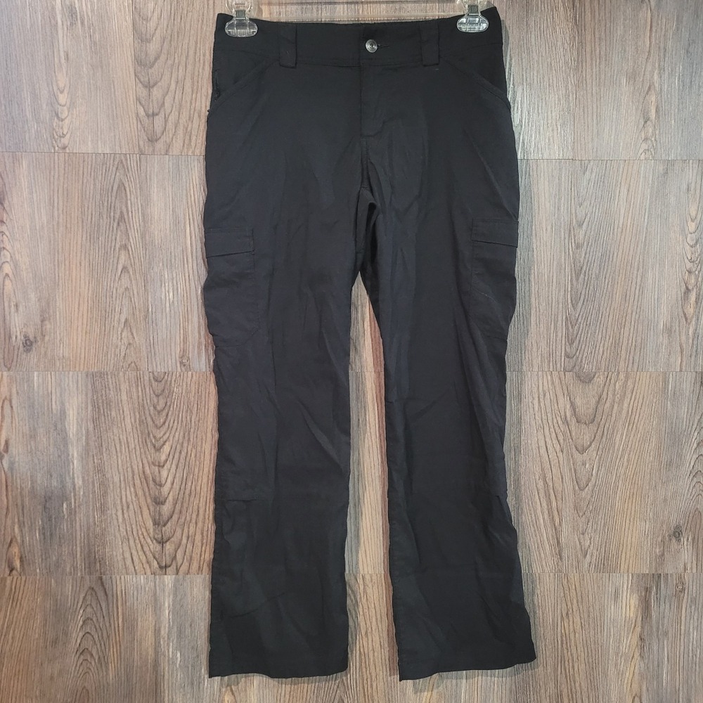 Duluth Dry on the Fly Bootcut Cargo Pants Size 4 x 29 Black Convertible UPF 50+